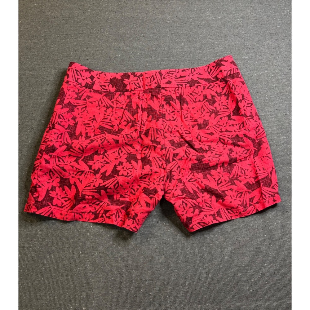 Tommy Bahama Pink Floral Tropical Leaf Print Shorts Womens 8 Casual Vacation - Picture 5 of 5